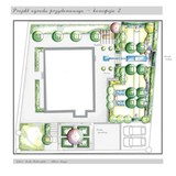 Projekt koncepcyjny ogrodu przydomowego - wariant  nr 2