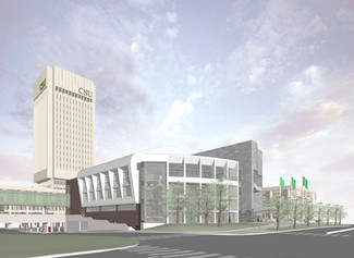 wizualizacja - nowy kampus Cleveland State University; autor projektu: Gwathmey Siegel & Associates Architects