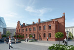 oddany do użytku odrestaurowany zabytkowy budynek „Kordegardy” i biur „Dyrekcji”. Projektem architektonicznym zajęli się architekci z pracowni Juvenes-Projekt; wizualizacja: BBI Development