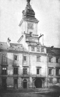 Warszawa. Zamek Królewski. Wieża Zygmuntowska. Widok z głównego podwórza.