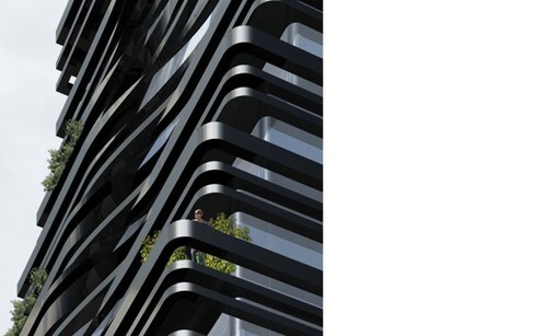 Five Franklin Place detal fasady, rendering, UNStudio, źródło: www.wallpaper.com