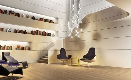 Five Franklin Place, hol wejściowy, rendering, UNStudio, źródło: www.wallpaper.com