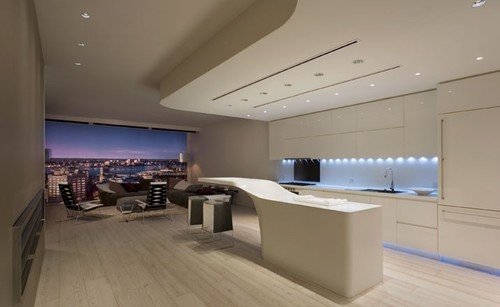 Five Franklin Place kuchnia, rendering, UNStudio, źródło: www.wallpaper.com