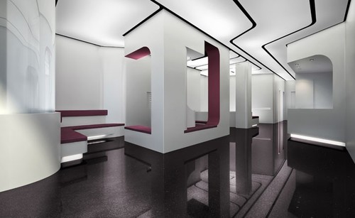 Five Franklin Place, hol, rendering, UNStudio, źródło: www.wallpaper.com