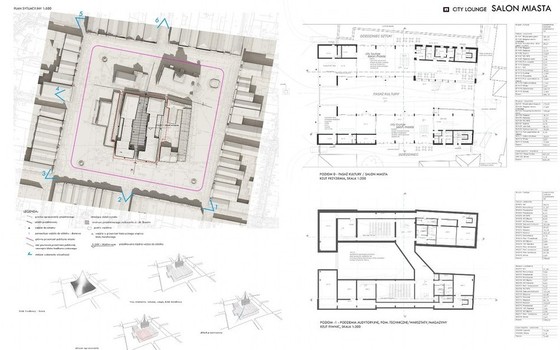 II nagroda w konkursie na opracowanie projektu architektonicznego przebudowy i rozbudowy budynków Galerii Miejskiej "Arsenał" i Wielkopolskiego Muzeum Wojskowego wraz z pasażem w Poznaniu. Autor projektu: NUA Studio