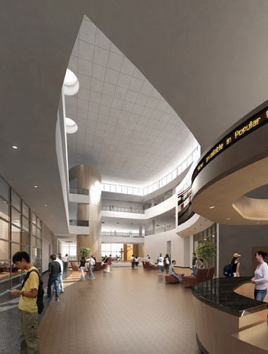 wizualizacja - wnętrza - Cleveland State University - Gwathmey Siegel & Associates Architects