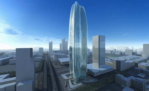 Lilium Tower (Warszawa), projekt: Zaha Hadid; źródło: www.wallpaper.com